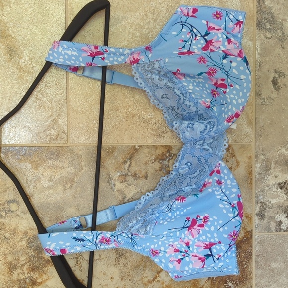 40DD Lace Floral Blue Amoureuse Bra Flower - Picture 1 of 12